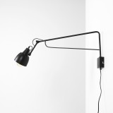 ALDEX 1002C1_D | Soho-AL Aldex zidna svjetiljka sa prekidačem na kablu elementi koji se mogu okretati 1x E27 crno