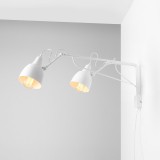 ALDEX 1002D | Soho-AL Aldex zidna svjetiljka sa prekidačem na kablu elementi koji se mogu okretati 2x E27 bijelo