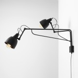 ALDEX 1002D1 | Soho-AL Aldex zidna svjetiljka sa prekidačem na kablu elementi koji se mogu okretati 2x E27 crno