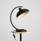 ALDEX 1036B1 | Espace Aldex stolna svjetiljka 40cm sa prekidačem na kablu elementi koji se mogu okretati 1x E27 crno, zlatno