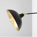 ALDEX 1036C1 | Espace Aldex zidna svjetiljka elementi koji se mogu okretati 1x E27 crno, zlatno