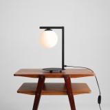 ALDEX 1038B1_1 | Zac Aldex stolna svjetiljka 39cm sa prekidačem na kablu 1x E14 crno, opal