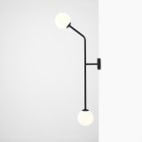 ALDEX 1064D1_2 | Pure-AL Aldex zidna svjetiljka 2x E14 crno, opal