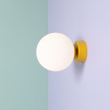 ALDEX 1076C14_S | Ball-AL Aldex zidna svjetiljka kuglasta 1x E14 žuto, opal