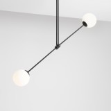 ALDEX 1081PL_H1 | Ohio-AL Aldex visilice svjetiljka elementi koji se mogu okretati 2x E14 crno, opal