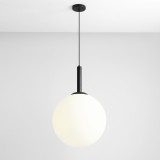 ALDEX 1087XXL1 | Bosso Aldex visilice svjetiljka kuglasta 1x E27 crno, opal