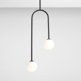ALDEX 1088PL_H1 | Nave Aldex visilice svjetiljka 2x E14 crno, opal