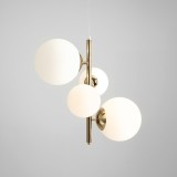 ALDEX 1091L30 | Bloom-AL Aldex visilice svjetiljka 2x E27 + 2x E14 zlatno, opal