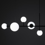 ALDEX 1092K1 | Dione-AL Aldex visilice svjetiljka 2x E27 + 4x E14 crno, opal