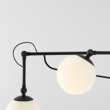 ALDEX 1105D1 | Soho-AL Aldex zidna svjetiljka sa prekidačem na kablu elementi koji se mogu okretati 2x E14 crno, opal