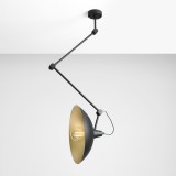 ALDEX 808PL_G1_Z | Melos Aldex zidna, stropne svjetiljke svjetiljka elementi koji se mogu okretati 1x E27 crno, zlatno