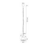 ARGON 3186 | Calvados Argon visilice svjetiljka 1x E27 antracit