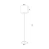 ARGON 4082 | Hilary-AR Argon podna svjetiljka 164cm sa prekidačem na kablu 1x E27 crno, bijelo