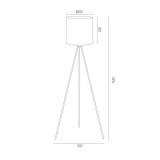 ARGON 4084 | Hilary-AR Argon podna svjetiljka 143cm sa prekidačem na kablu 1x E27 crno, bijelo