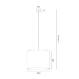 ARGON 4085 | Hilary-AR Argon visilice svjetiljka 1x E27 crno, bijelo