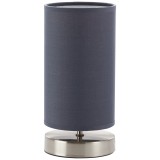 BRILLIANT 13247/22 | Clarie Brilliant stolna svjetiljka 25,5cm sa prekidačem na kablu 1x E14 satenski nikal, sivo