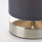 BRILLIANT 13247/22 | Clarie Brilliant stolna svjetiljka 25,5cm sa prekidačem na kablu 1x E14 satenski nikal, sivo