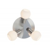 BRILLIANT 15634/13 | Tiara Brilliant spot svjetiljka elementi koji se mogu okretati 3x E14 satenski nikal, krom, bijelo