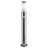 BRILLIANT 43699/82 | Chorus Brilliant podna svjetiljka 80cm sa senzorom 1x E27 IP44 plemeniti čelik, čelik sivo, bijelo