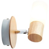 BRILLIANT 51410/50 | Babsan Brilliant spot svjetiljka elementi koji se mogu okretati 1x E14 drvo, bijelo