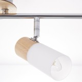 BRILLIANT 51432/50 | Babsan Brilliant spot svjetiljka elementi koji se mogu okretati 4x E14 drvo, bijelo