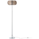 BRILLIANT 61158/53 | Relax-BRI Brilliant podna svjetiljka 162cm sa nožnim prekidačem 2x E27 krom, bronca, bijelo