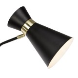 BRILLIANT 64458/86 | Goldy-BRI Brilliant podna svjetiljka 148,5cm sa nožnim prekidačem elementi koji se mogu okretati 1x E27 crno, zlatno