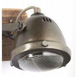 BRILLIANT 72010/84 | Carmen-Wood Brilliant zidna svjetiljka s prekidačem elementi koji se mogu okretati 1x GU10 galvanizirana metalna površina, drvo