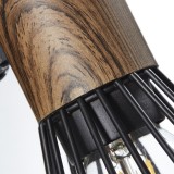 BRILLIANT 78111/76 | Noya Brilliant zidna svjetiljka s prekidačem elementi koji se mogu okretati 1x E14 crno, tamno drvo