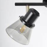 BRILLIANT 79313/93 | Ronald-BRI Brilliant stropne svjetiljke svjetiljka elementi koji se mogu okretati 2x E14 crno, antik bakar, dim