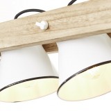 BRILLIANT 82173/05 | Plow Brilliant visilice svjetiljka s mogućnošću skraćivanja kabla 3x E27 bijelo, drvo