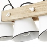 BRILLIANT 82175/05 | Plow Brilliant visilice svjetiljka s mogućnošću skraćivanja kabla 5x E27 bijelo, drvo