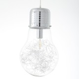 BRILLIANT 93429/15 | Bulb Brilliant visilice svjetiljka 1x E27 krom, prozirna