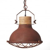 BRILLIANT 93571/55 | Emma-BRI Brilliant visilice svjetiljka 1x E27 rdža smeđe, drvo