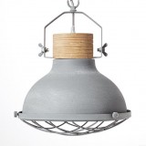 BRILLIANT 93571/70 | Emma-BRI Brilliant visilice svjetiljka 1x E27 beton, drvo