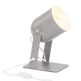 BRILLIANT 98960/22 | Yan Brilliant stolna svjetiljka 29cm sa prekidačem na kablu elementi koji se mogu okretati 1x E27 sivo