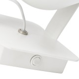 BRILLIANT 98982/05 | Yan Brilliant zidna svjetiljka s prekidačem elementi koji se mogu okretati 1x E27 bijelo