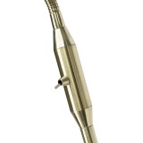 BRILLIANT G16358/18 | Philo Brilliant podna svjetiljka 140cm s prekidačem 1x E14 250lm 3000K mesing, bijelo