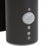 BRILLIANT G40097/63 | BergenB Brilliant zidna svjetiljka sa senzorom 1x GU10 345lm 4000K IP44 antracit, prozirna