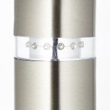 BRILLIANT G46789/82 | Bole Brilliant podna svjetiljka 50cm sa senzorom, svjetlosni senzor - sumračni prekidač 12x LED IP44 plemeniti čelik, čelik sivo, bijelo