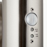 BRILLIANT G96131/82 | Bole Brilliant zidna svjetiljka sa senzorom, svjetlosni senzor - sumračni prekidač 12x LED IP44 plemeniti čelik, čelik sivo, bijelo