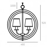 COSMOLIGHT P03967CH-BK | Berlin-COS Cosmolight luster svjetiljka 3x E14 krom, crno