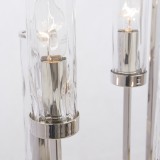 COSMOLIGHT P04052NI | Oxford-COS Cosmolight luster svjetiljka s podešavanjem visine 4x E14 nikel, prozirno