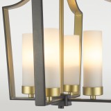 COSMOLIGHT P04148BZ | Dublin-COS Cosmolight luster svjetiljka 4x E14 tamno smeđe, zlatno, bijelo