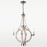 COSMOLIGHT P04254NI WD | Portland-COS Cosmolight luster svjetiljka 4x E14 nikel, antik bijela