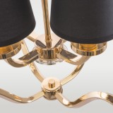 COSMOLIGHT P04667AU-BK | New-York-1 Cosmolight luster svjetiljka 4x E14 zlatno, kristal, crno