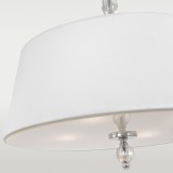 COSMOLIGHT P04981CH-WH | Cancun Cosmolight visilice svjetiljka 4x E27 krom, prozirno, bijelo