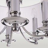 COSMOLIGHT P05406CH-WH | Abu-Dhabi-1 Cosmolight luster svjetiljka okrugli 5x E14 krom, bijelo