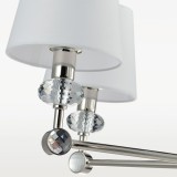 COSMOLIGHT P06285NI-WH | Doha Cosmolight luster svjetiljka 6x E14 nikel, kristal, bijelo