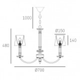 COSMOLIGHT P06308NI-BK | Siena-COS Cosmolight luster svjetiljka 6x E14 nikel, prozirno, crno